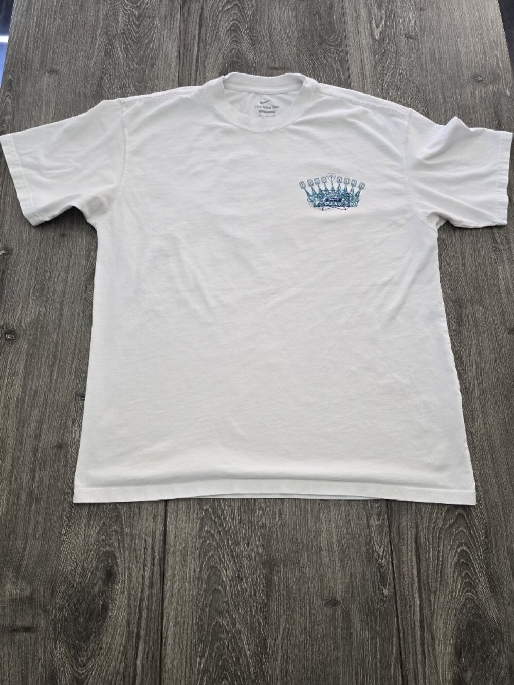 -Nike White Crown Graphic Tee Shirt Mens M 100% Cotton LeBron Max90